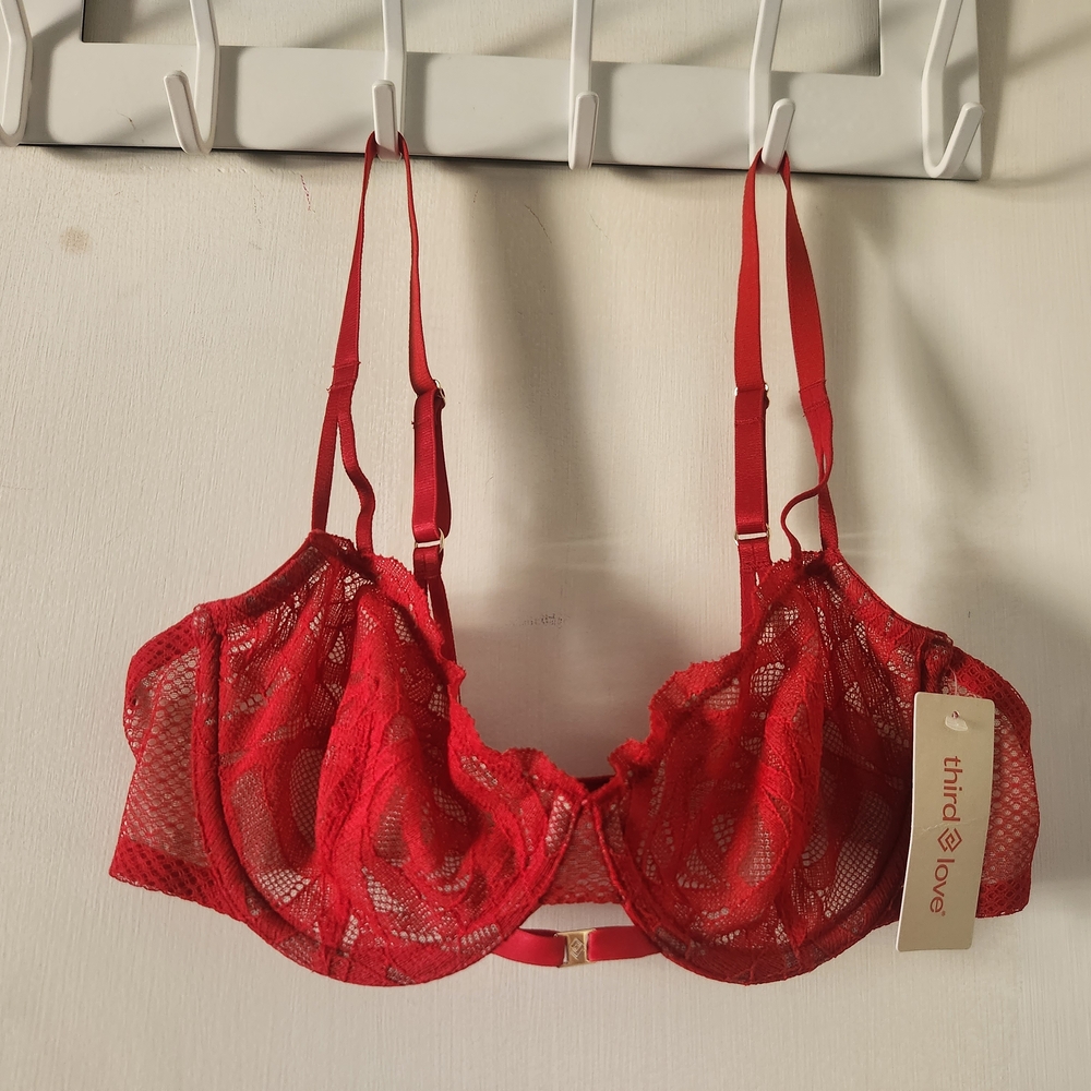 ThirdLove Rose Lace Unlined Demi Bra